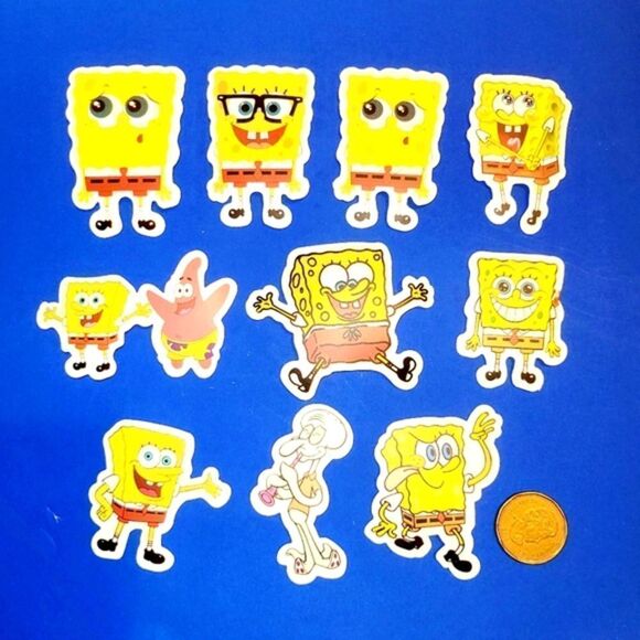 3/$20 Brand New 10x Waterproof Spongebob Stickers - Picture 1 of 1